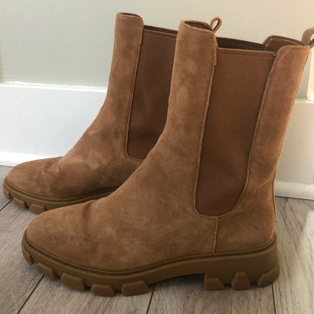 Michael Kors Lug Sole Suede Chelsea Boot